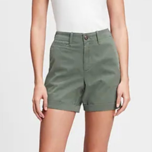GAP Girlfriend Chino Shorts-Khaki - Picture 1 of 3